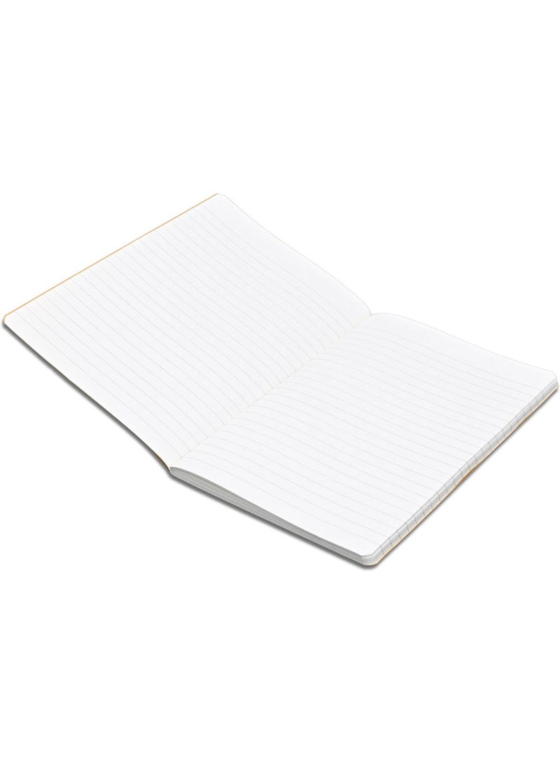 FIS Notebook, A5 Size(148x210mm), PP Soft Cover Materials, Stong Binding Wire, 80 Sheets, Single Line Ruling, Rounded Corners, Packet of 5 Pieces, Neon Orange Cover Design-FSNBA5SLPPNOR - Image 4